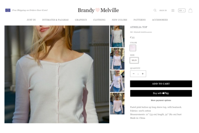 C'est quoi Brandy Melville, cette marque Y2K dont les jeunes filles raffolent ? C'est quoi Brandy Melville, cette marque Y2K dont les jeunes filles raffolent ?